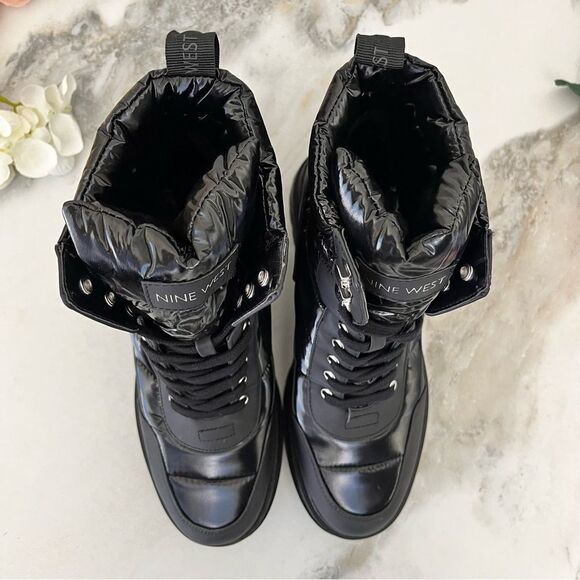 NINE WEST Pilar Lug Sole Bootie in Black Size 7.5 NEW - Picture 6 of 16